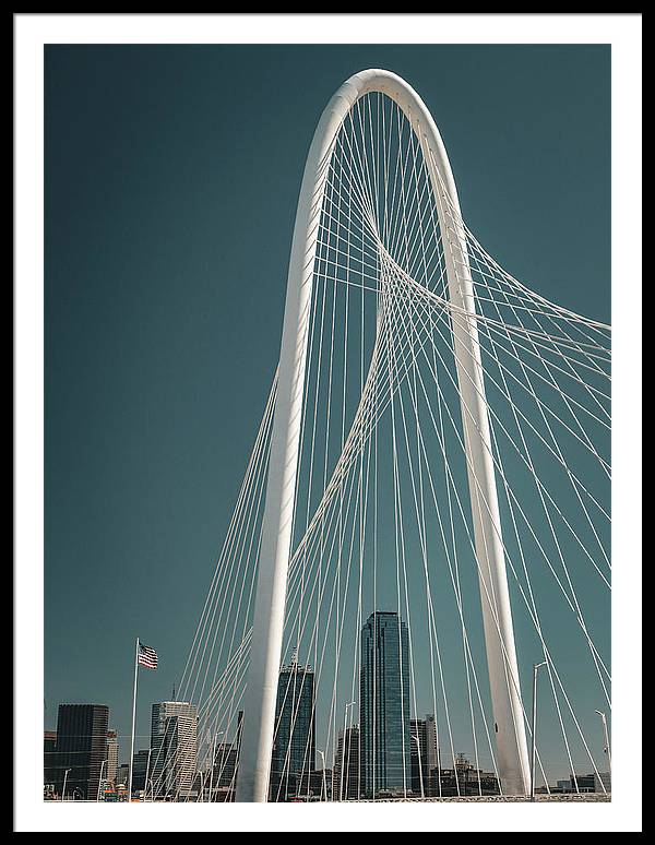 Cinematic Margaret Hunt Hill Bridge Dallas - Framed Print