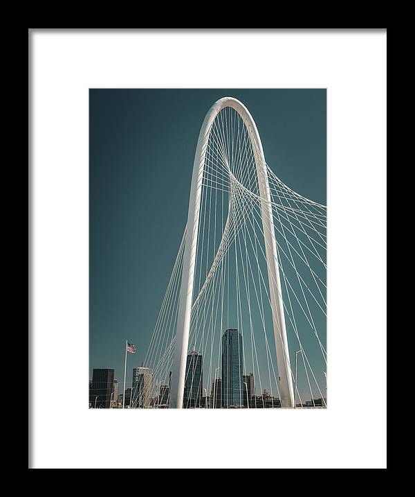 Cinematic Margaret Hunt Hill Bridge Dallas - Framed Print