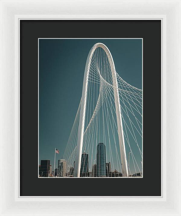 Cinematic Margaret Hunt Hill Bridge Dallas - Framed Print