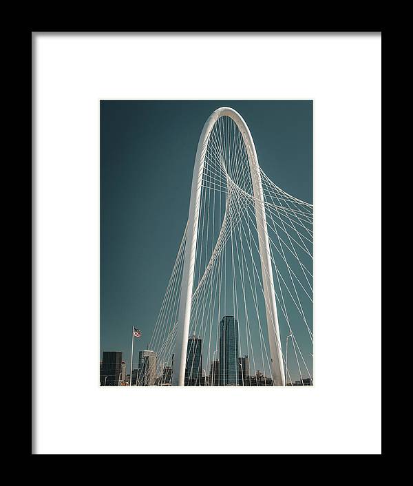 Cinematic Margaret Hunt Hill Bridge Dallas - Framed Print