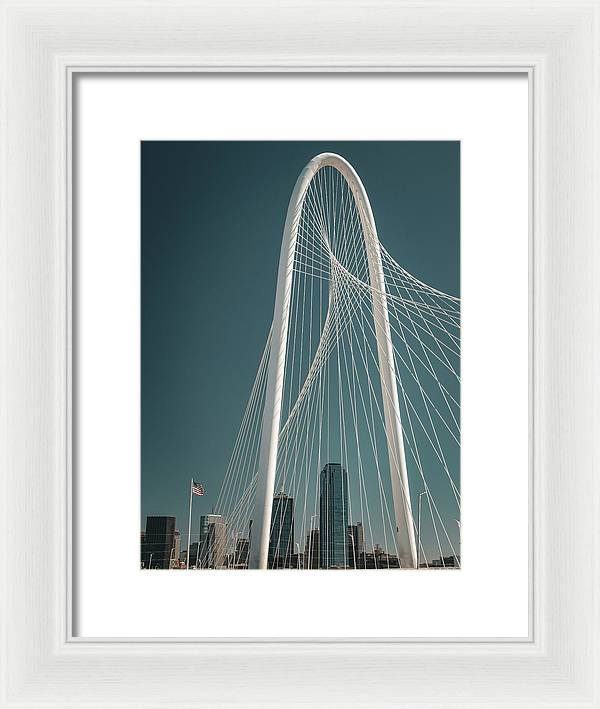 Cinematic Margaret Hunt Hill Bridge Dallas - Framed Print