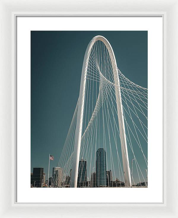 Cinematic Margaret Hunt Hill Bridge Dallas - Framed Print