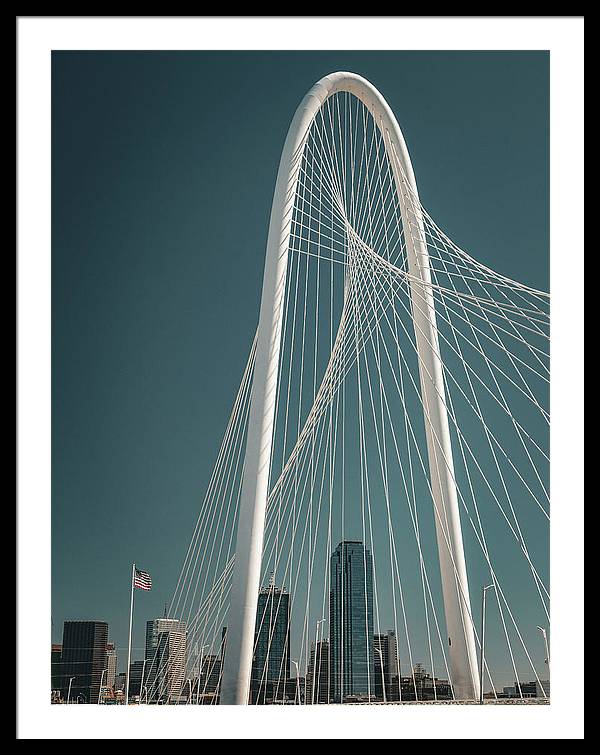 Cinematic Margaret Hunt Hill Bridge Dallas - Framed Print