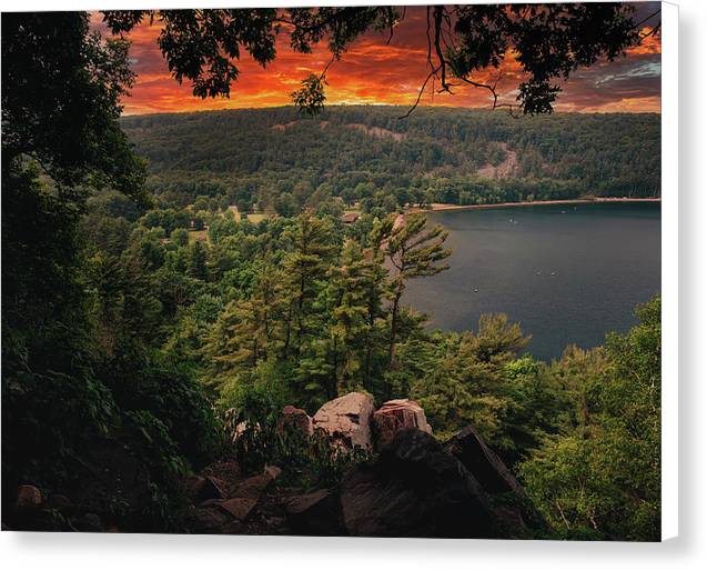 Devils Lake State Park Sunset - Canvas Print