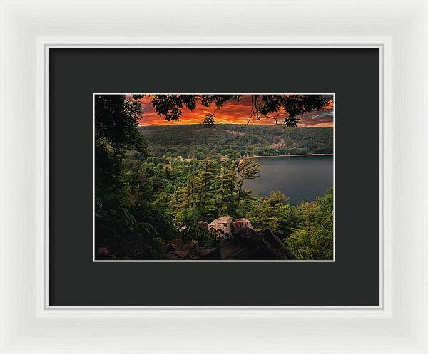 Devils Lake State Park Sunset - Framed Print