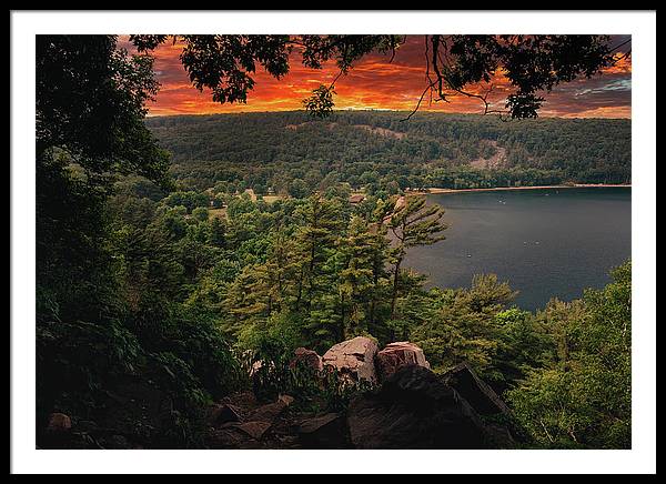 Devils Lake State Park Sunset - Framed Print