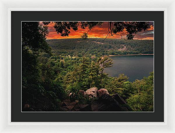 Devils Lake State Park Sunset - Framed Print