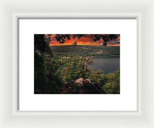 Devils Lake State Park Sunset - Framed Print