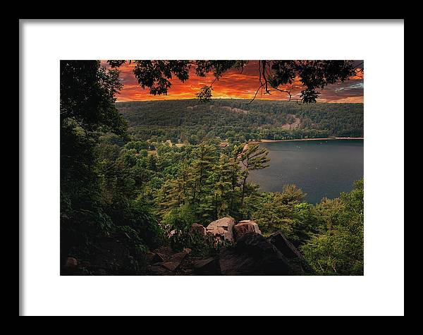 Devils Lake State Park Sunset - Framed Print