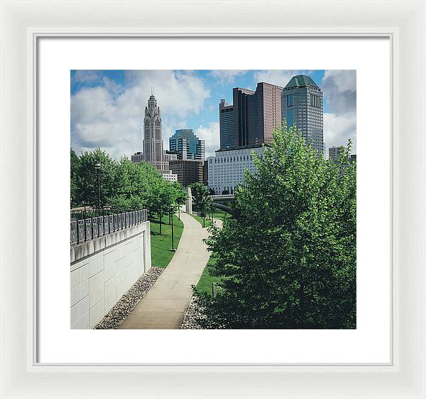 Downtown Columbus Ohio View - Framed Print