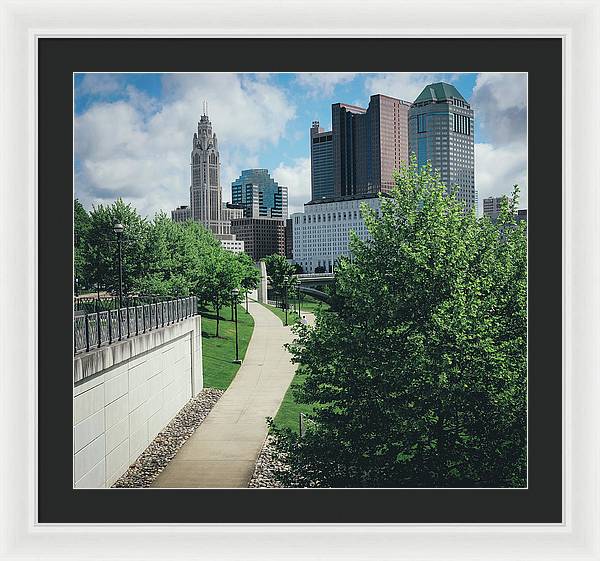 Downtown Columbus Ohio View - Framed Print