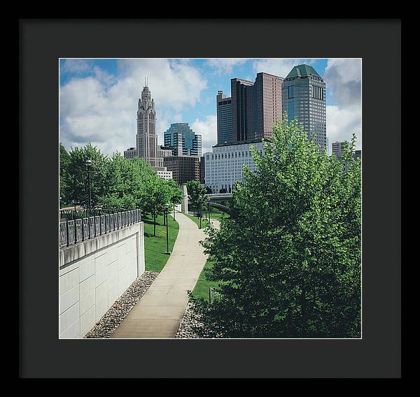 Downtown Columbus Ohio View - Framed Print