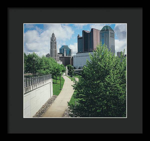 Downtown Columbus Ohio View - Framed Print