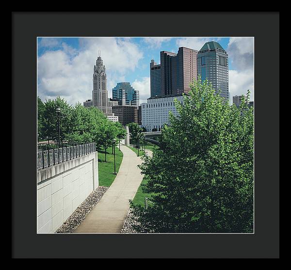 Downtown Columbus Ohio View - Framed Print