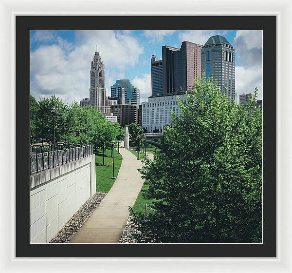 Downtown Columbus Ohio View - Framed Print