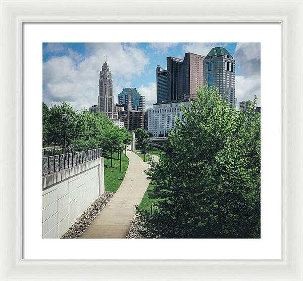 Downtown Columbus Ohio View - Framed Print