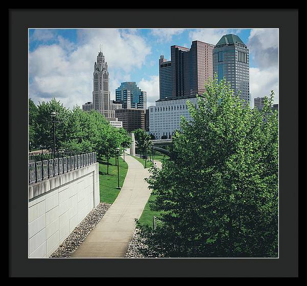 Downtown Columbus Ohio View - Framed Print