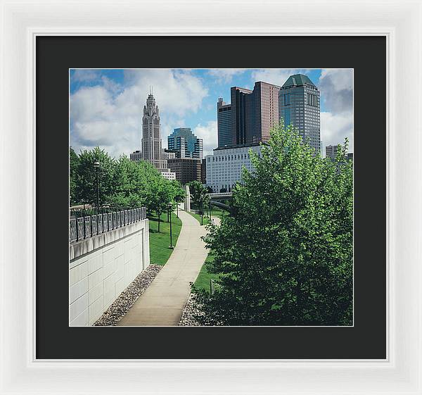 Downtown Columbus Ohio View - Framed Print