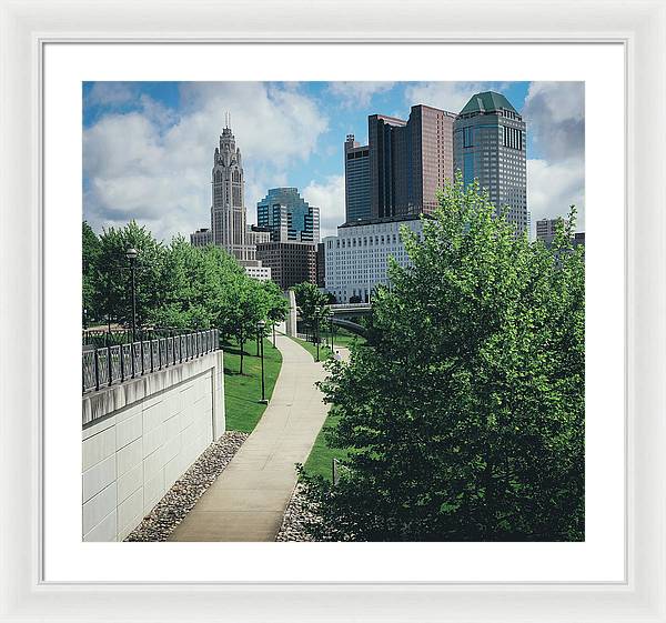 Downtown Columbus Ohio View - Framed Print