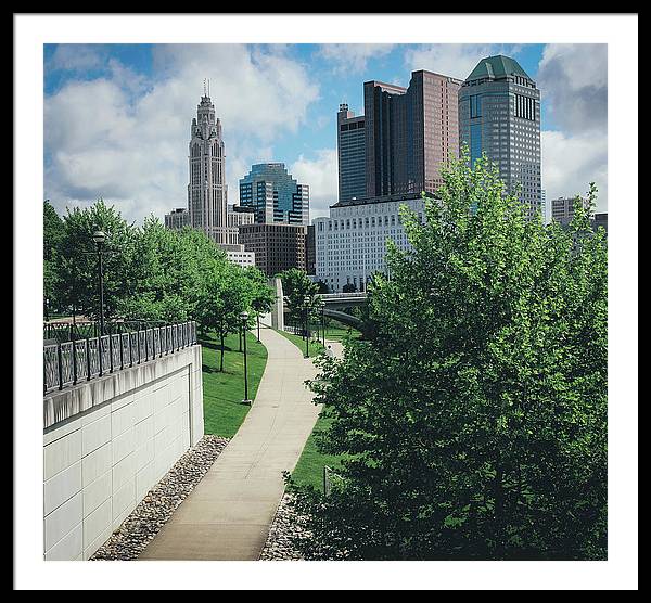 Downtown Columbus Ohio View - Framed Print