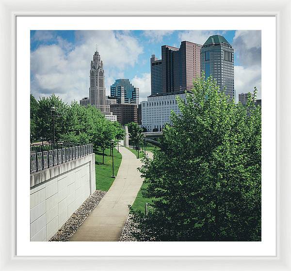 Downtown Columbus Ohio View - Framed Print