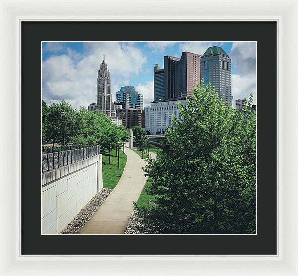 Downtown Columbus Ohio View - Framed Print