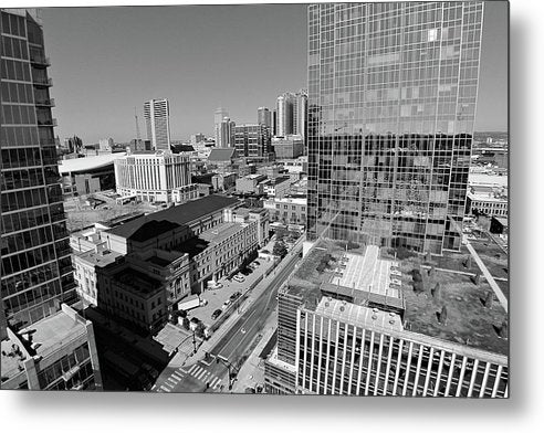 Downtown Nashville Aerial - Metal Print