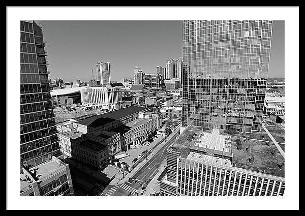 Downtown Nashville Aerial - Framed Print