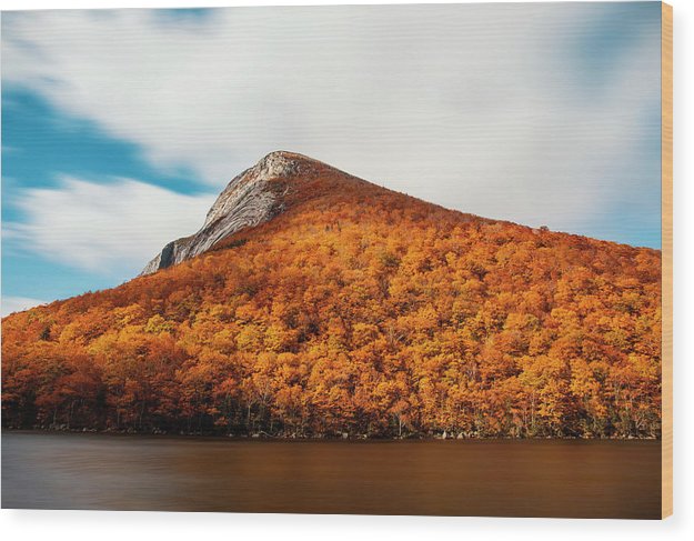 Franconia Notch Fall Foliage Long Exposure - Wood Print