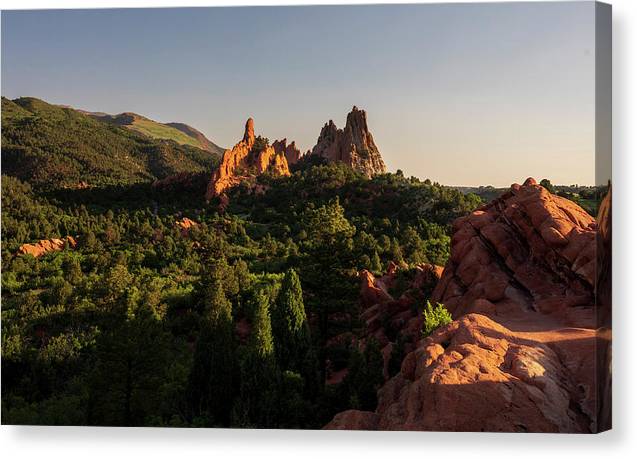 Garden Of Gods Moody Landscape - Canvas Print