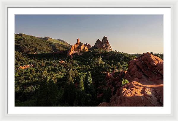 Garden Of Gods Moody Landscape - Framed Print