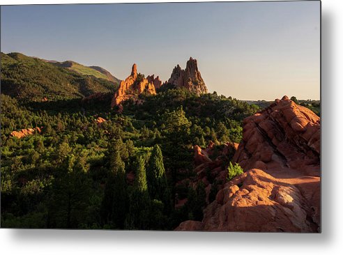 Garden Of Gods Moody Landscape - Metal Print