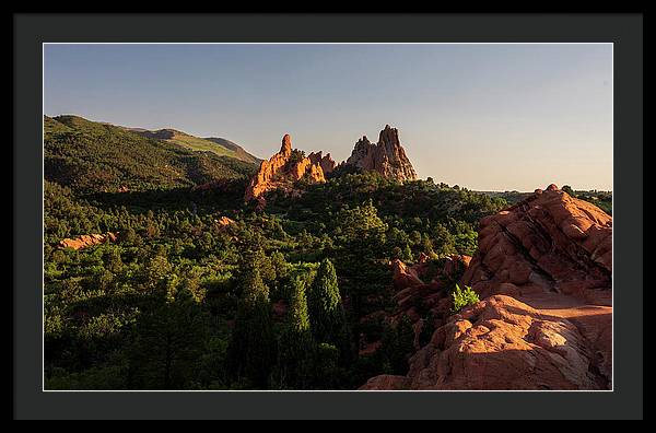 Garden Of Gods Moody Landscape - Framed Print