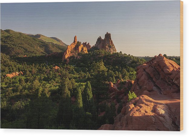 Garden Of Gods Moody Landscape - Wood Print