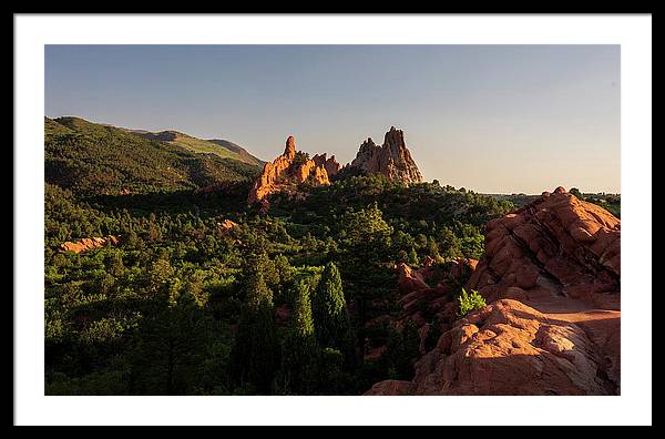 Garden Of Gods Moody Landscape - Framed Print