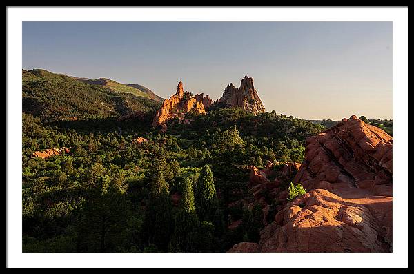 Garden Of Gods Moody Landscape - Framed Print