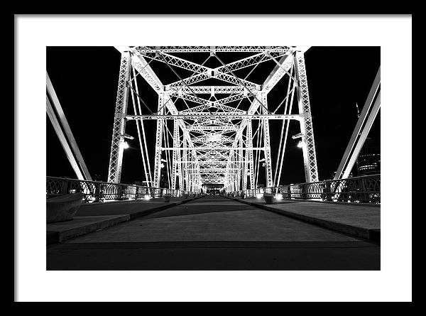 John Seigenthaler Pedestrian Bridge - Framed Print