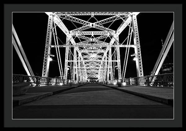 John Seigenthaler Pedestrian Bridge - Framed Print