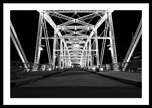 John Seigenthaler Pedestrian Bridge - Framed Print