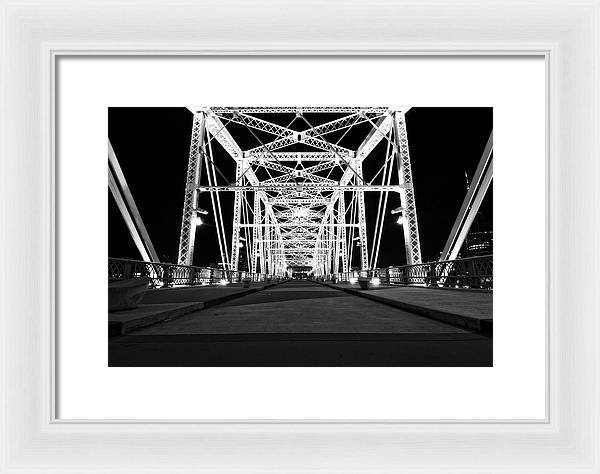 John Seigenthaler Pedestrian Bridge - Framed Print