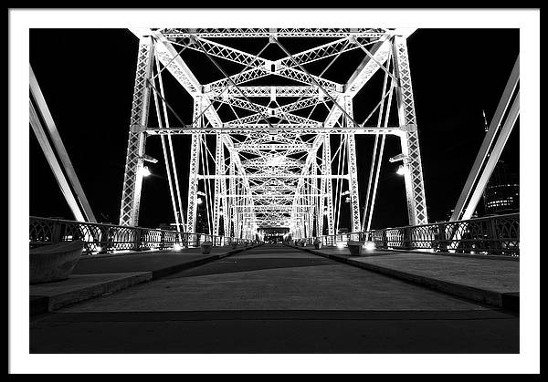 John Seigenthaler Pedestrian Bridge - Framed Print