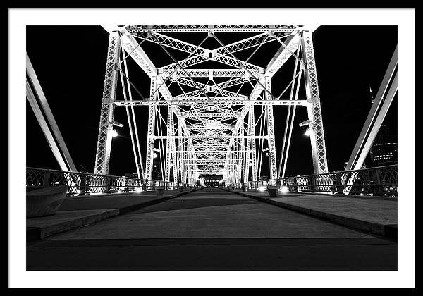 John Seigenthaler Pedestrian Bridge - Framed Print