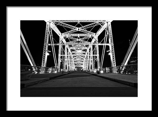 John Seigenthaler Pedestrian Bridge - Framed Print