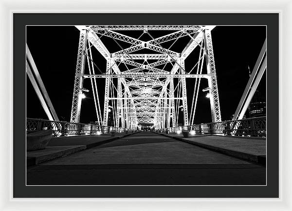 John Seigenthaler Pedestrian Bridge - Framed Print