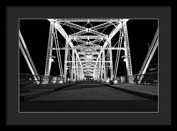 John Seigenthaler Pedestrian Bridge - Framed Print