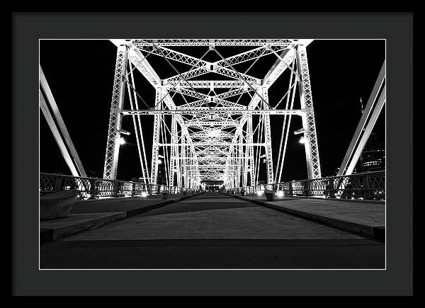 John Seigenthaler Pedestrian Bridge - Framed Print