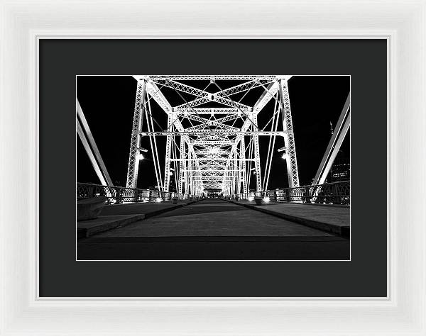 John Seigenthaler Pedestrian Bridge - Framed Print