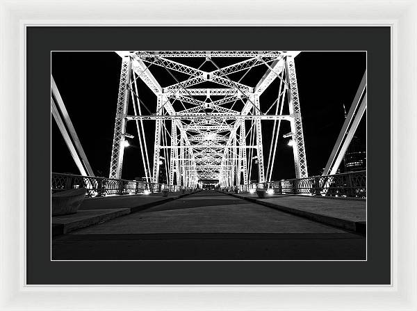 John Seigenthaler Pedestrian Bridge - Framed Print