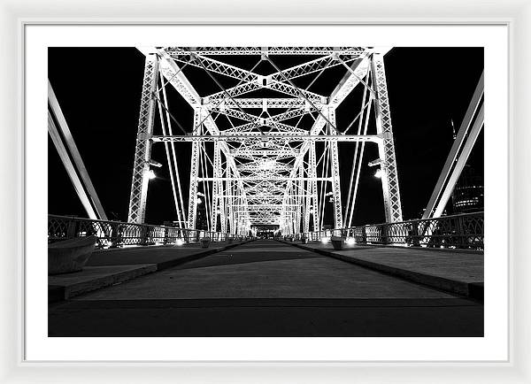 John Seigenthaler Pedestrian Bridge - Framed Print