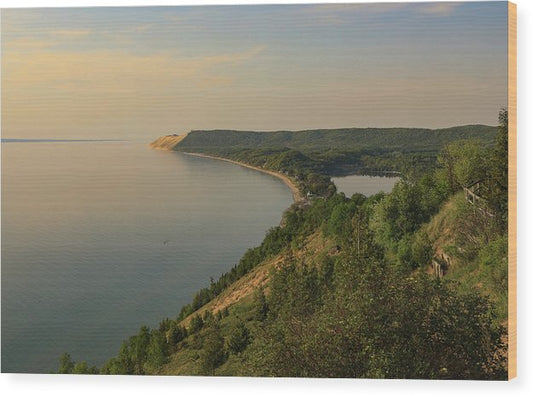 Sleeping Bear Dunes Morning Overlook - Wood Print